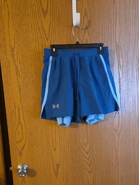 Under Armour Blue Men's Athletic Shorts with Light Blue Interior